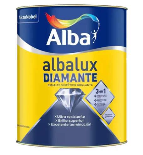 Esmalte Sintetico Alba Brillante Negro y Blanco