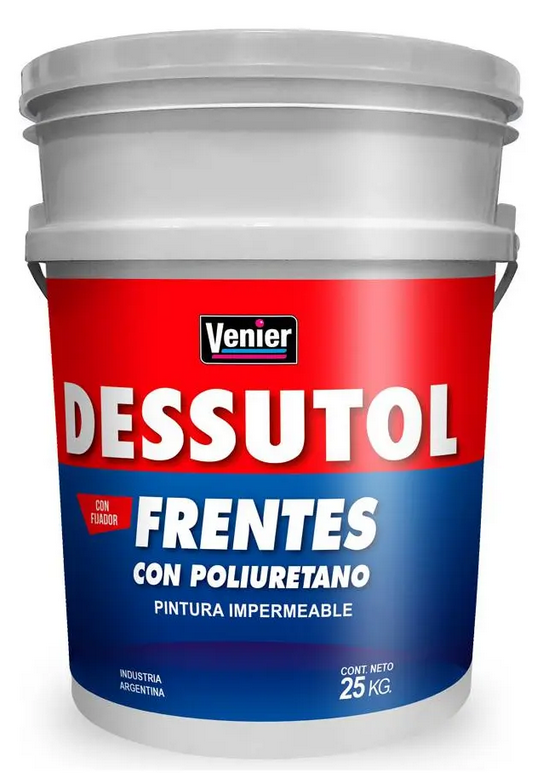 Pintura Impermeable Dessutol Frentes Poliuretano Blanco 25kg