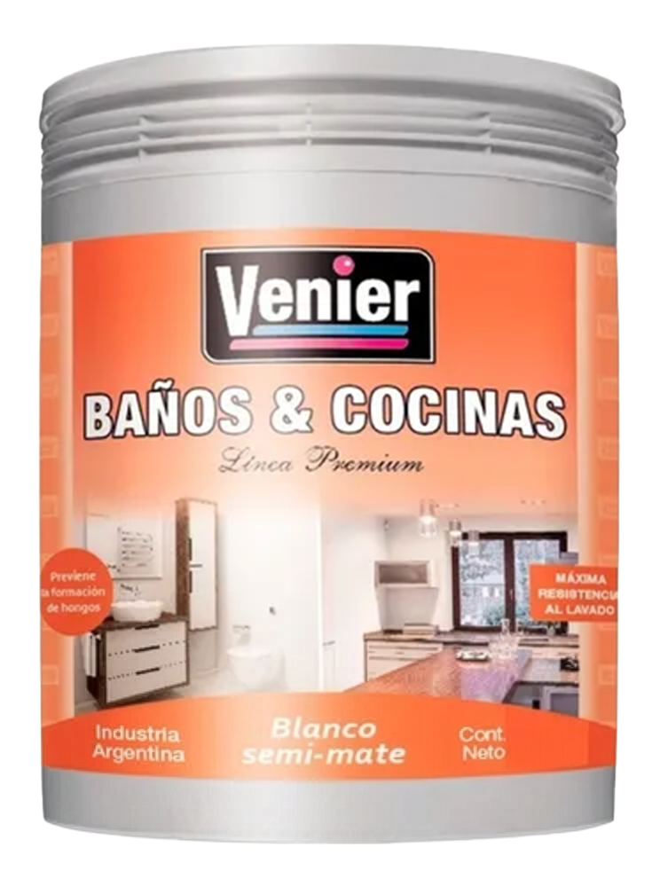 Latex Antihongos Baños y Cocinas Venier Blanco