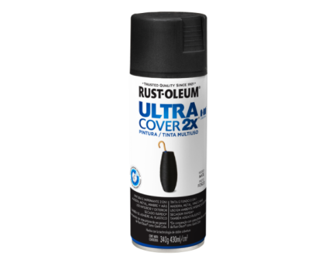 Aerosol Rust Oleum Negro Ultra Cover 340gr