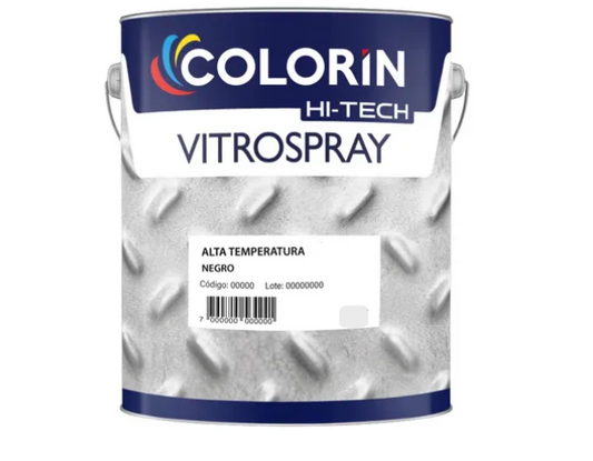 Esmalte Alta Temperatura Negro Colorin Vitrospray