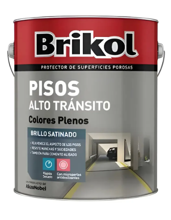 Brikol Pisos Alto Transito Negro 4 litros