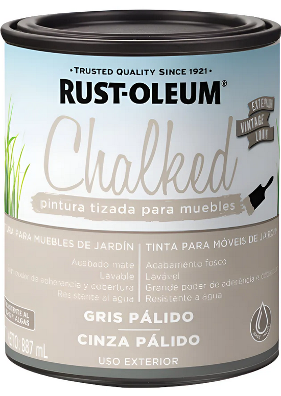 Chalked Pintura Tizada Al Agua Exterior Rust Oleum