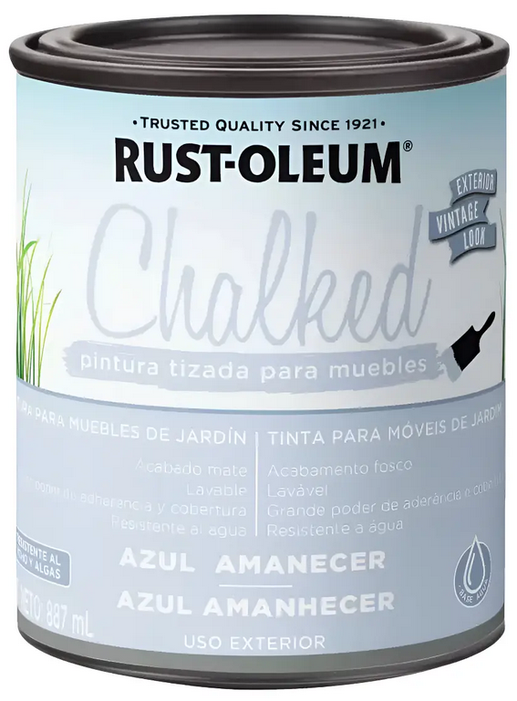 Chalked Pintura Tizada Al Agua Exterior Rust Oleum