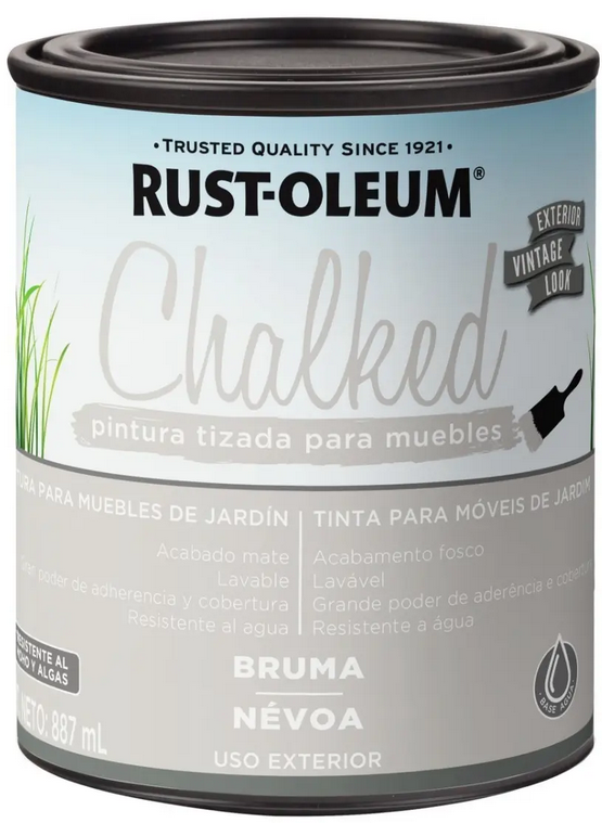 Chalked Pintura Tizada Al Agua Exterior Rust Oleum