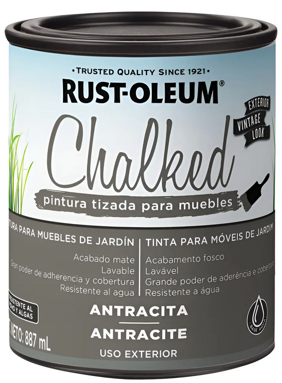 Chalked Pintura Tizada Al Agua Exterior Rust Oleum