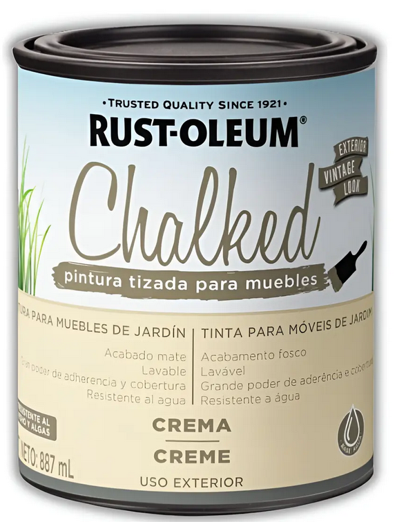 Chalked Pintura Tizada Al Agua Exterior Rust Oleum