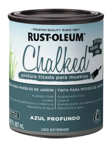 Chalked Pintura Tizada Al Agua Exterior Rust Oleum