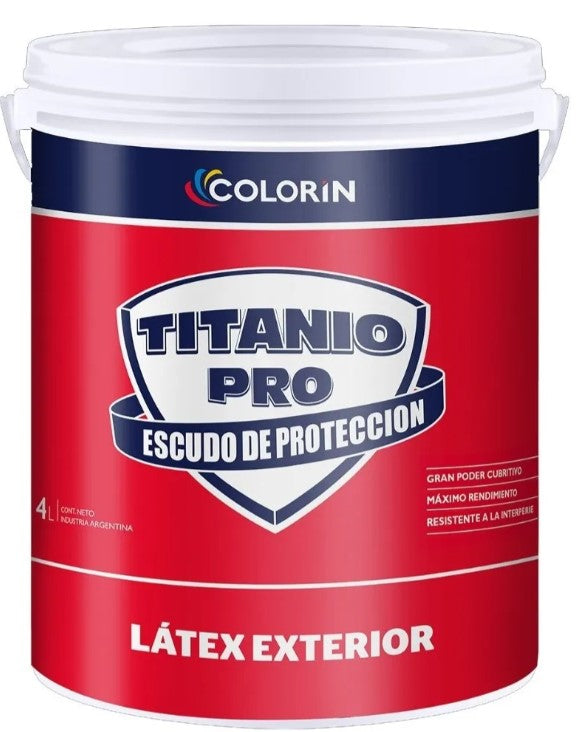 Titanio Pro Latex Acrilico Exterior Blanco Colorin