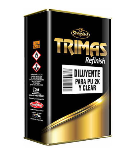 Diluyente Premiun Para PU 2K y Clear. Trimas Sinteplast